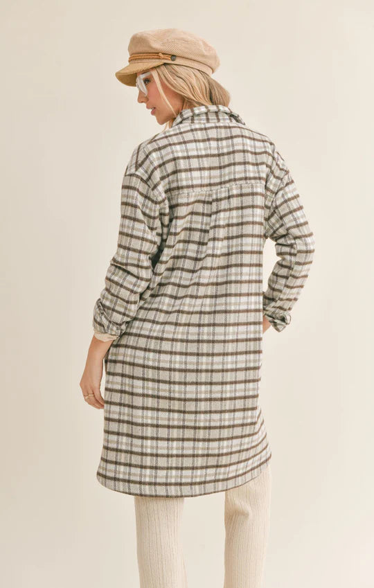 Art Deco Plaid Shacket