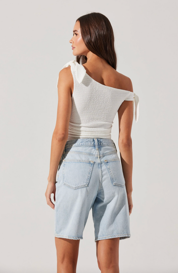 Lora Textured Off the Shoulder Top