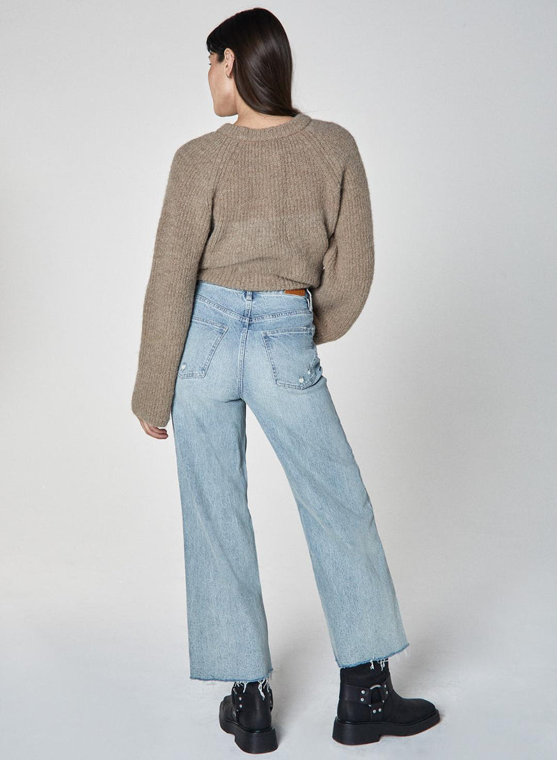Noemi High Rise Wide Leg Crop - Brisk