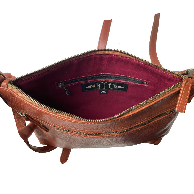 Double Zip Bag - Brown