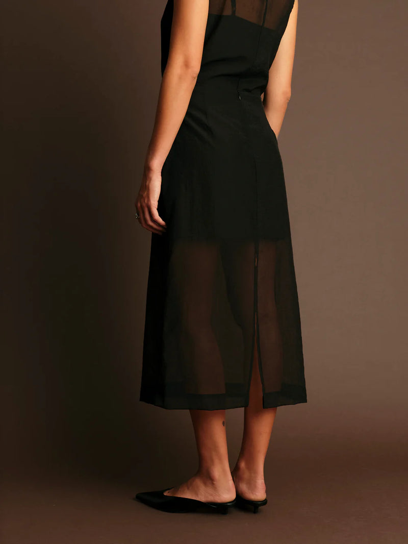 Hugh Sheer Skirt - Black