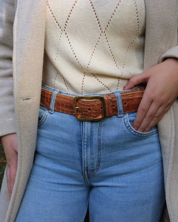 Ilse Leather Belt - Camel