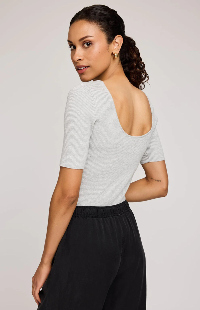 Rooney Knit Top - Heather Ash