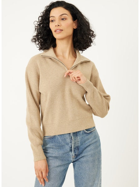 Eva Half Zip - Oat