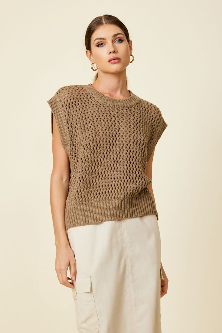 Naples Oversize Crochet Vest