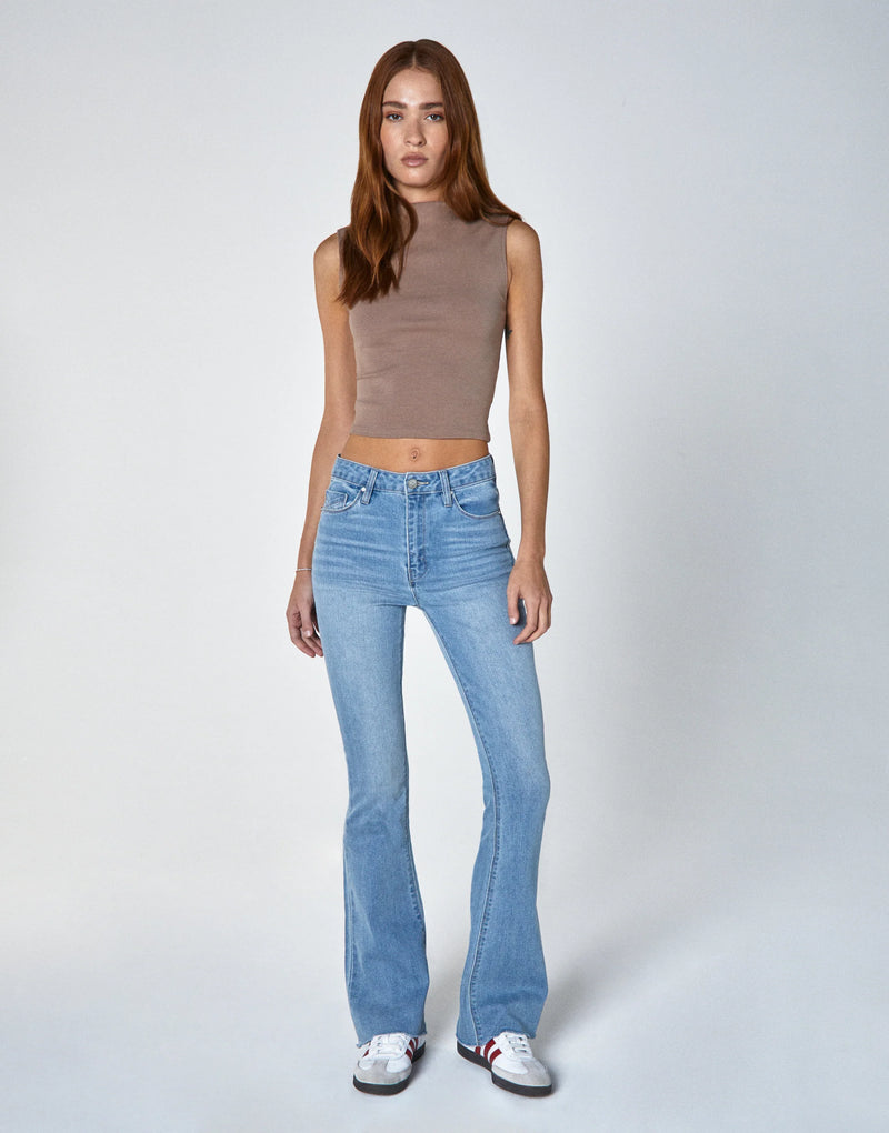 Jan Mid-Rise Slim Flare Jean - Pico