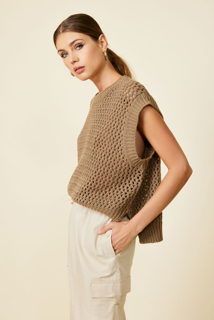Naples Oversize Crochet Vest