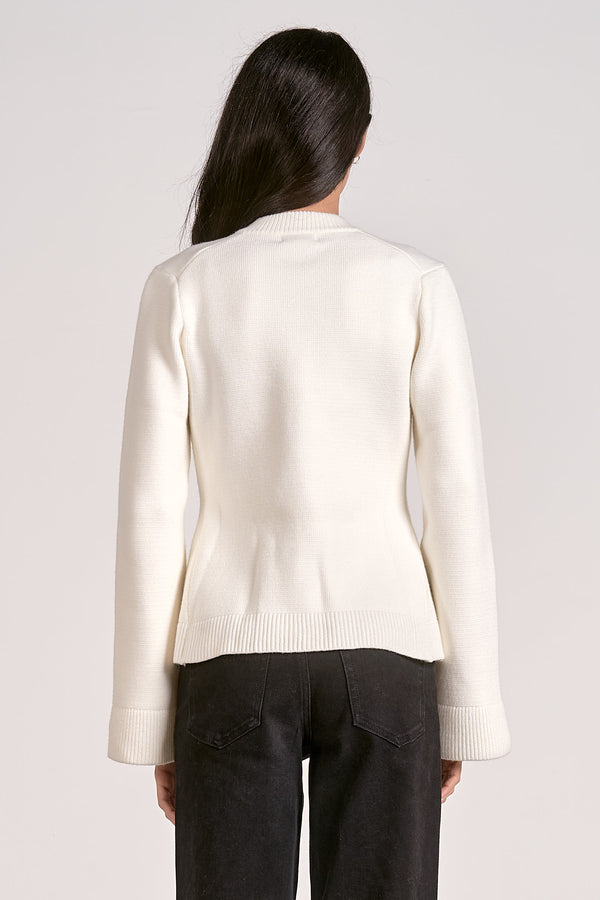 Flair Crew Neck Sweater - Off White