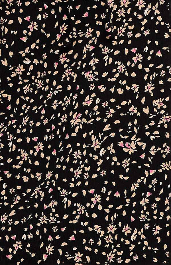 Sutton Floral Mini Dress - Black Wildflower