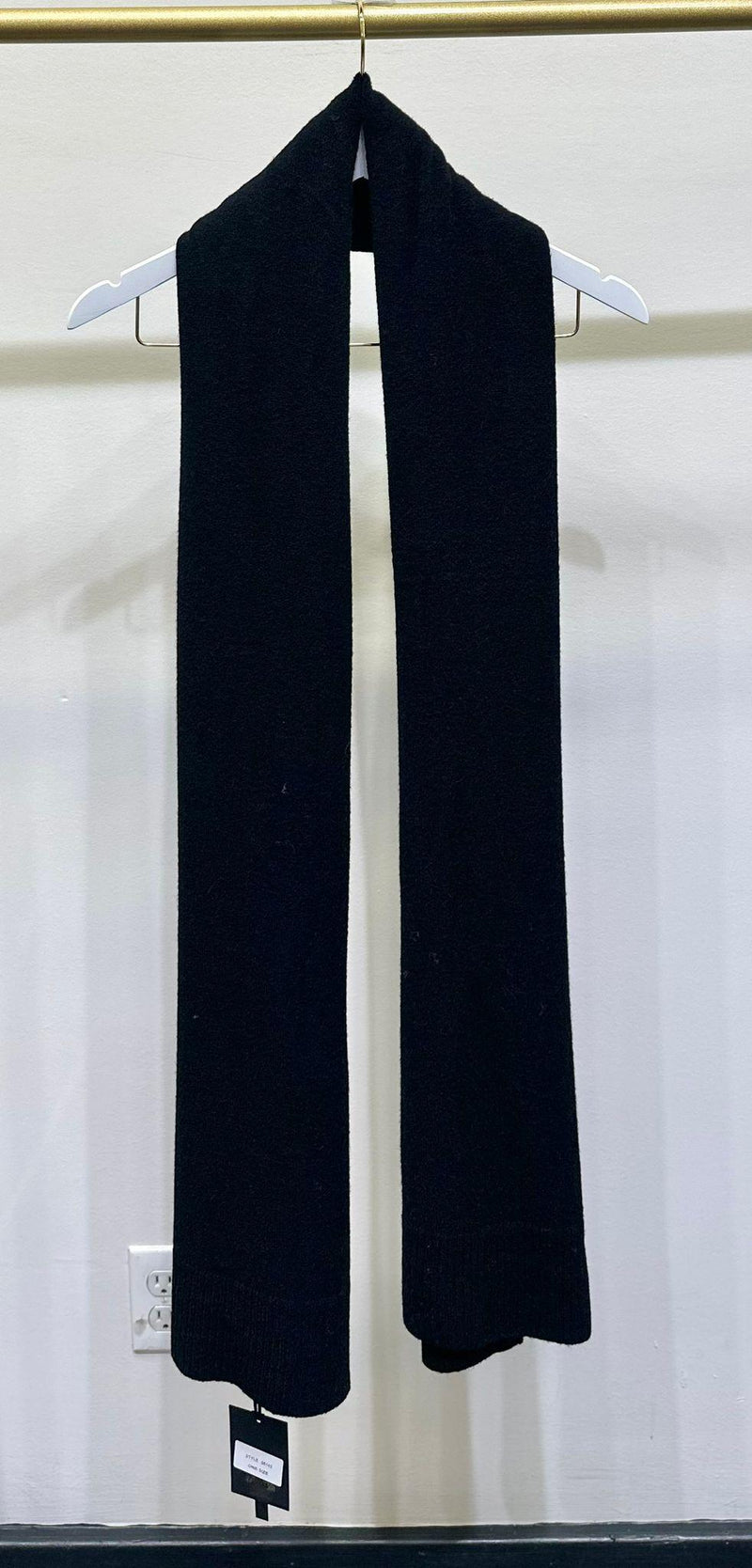Italian Chunky Knit Scarf - Black