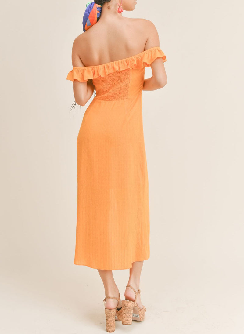 Tropicana Off the Shoulder Midi Dress
