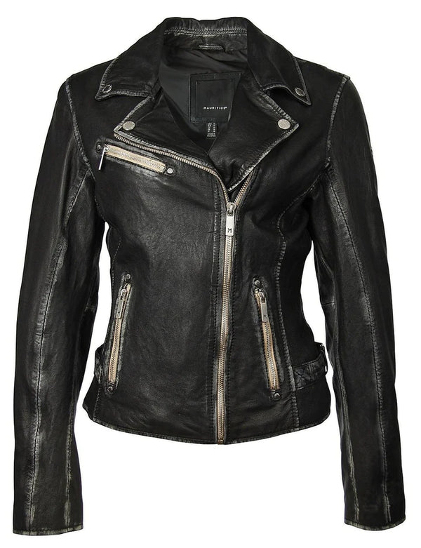 Sofia 4 RF Leather Jacket - Black