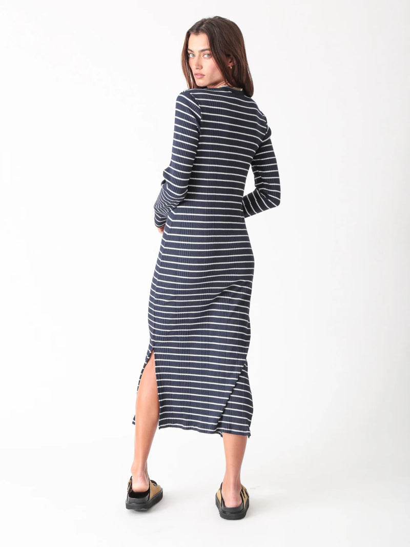 Skyler Dress - Stripe Indigo