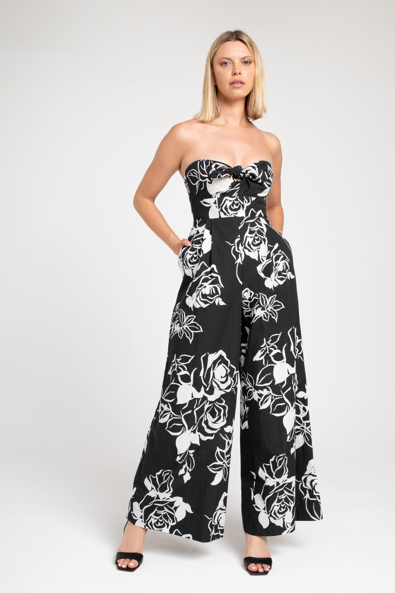 Tessa Jumpsuit - Black / Ivory