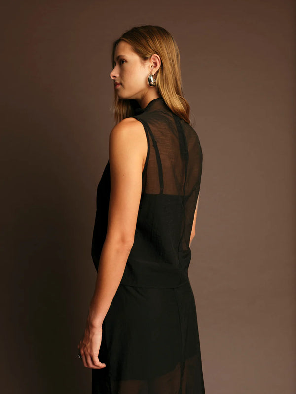 Hugh Sheer Top - Black