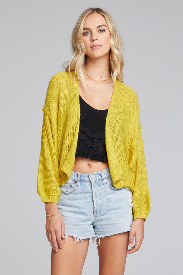 Open Front Sweater - Citron