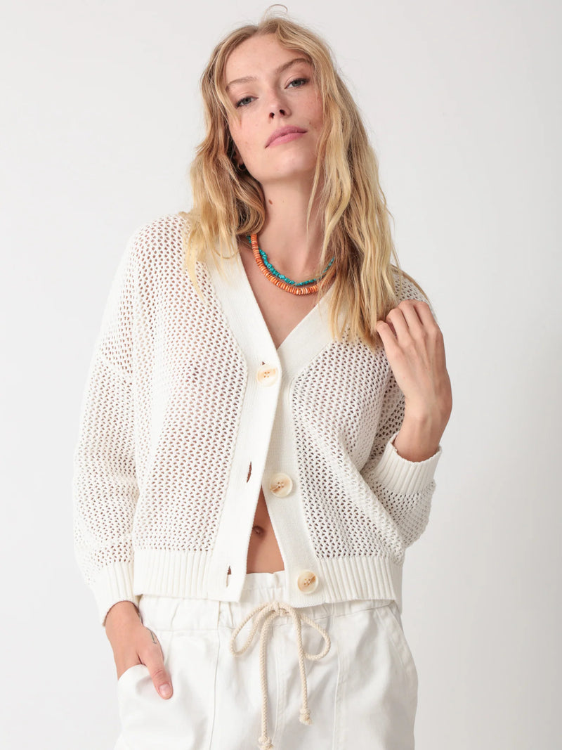 Katie Cardigan - Crochet Ivory