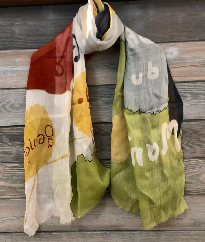 Vintage Locale Scarf - Mont St Michel