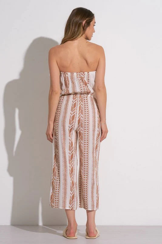 Caro Jumper - Beige Two Tone Print