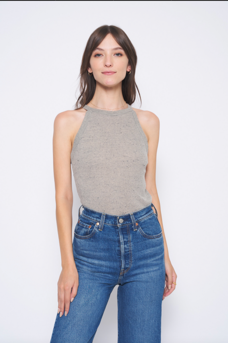 Perry Rib Tank - Speckled Desert Sage