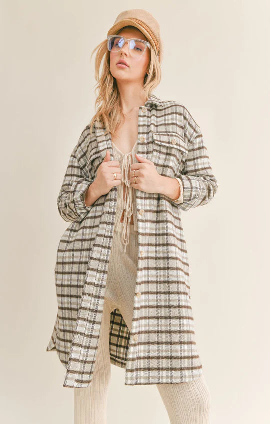 Art Deco Plaid Shacket