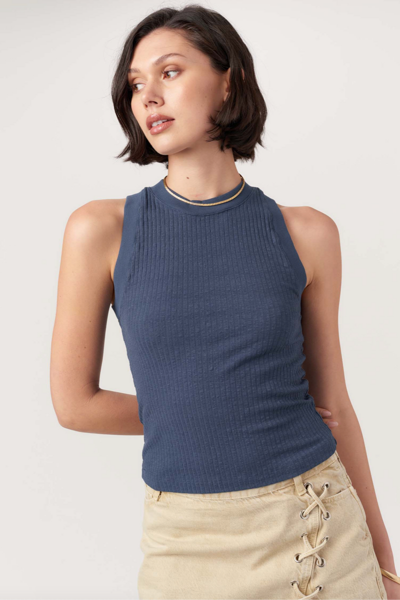 Player Racerback Rib Tank - Navy