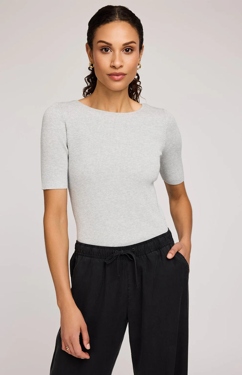 Rooney Knit Top - Heather Ash