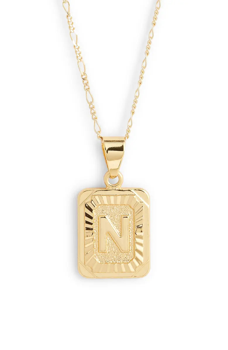 Initial Card Gold Filled Necklace - Multiple Letters