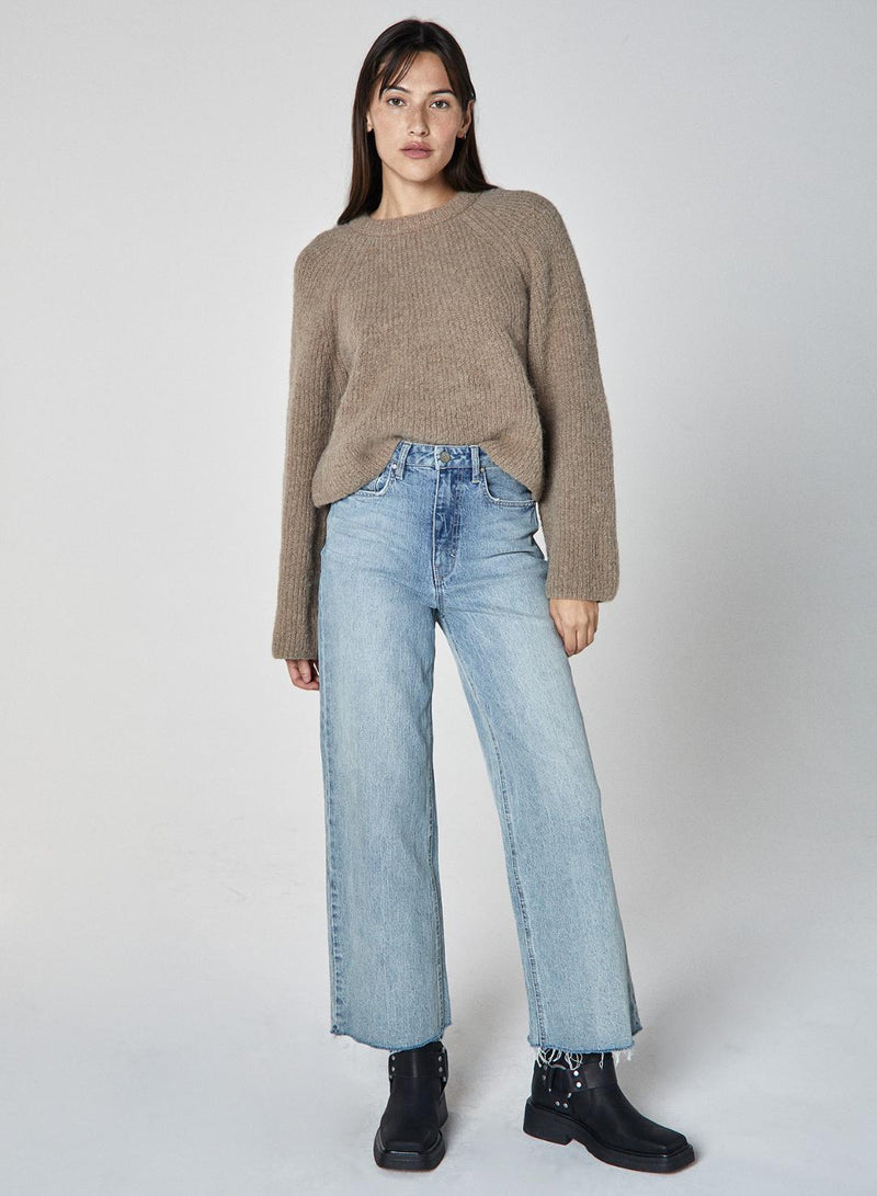 Noemi High Rise Wide Leg Crop - Brisk