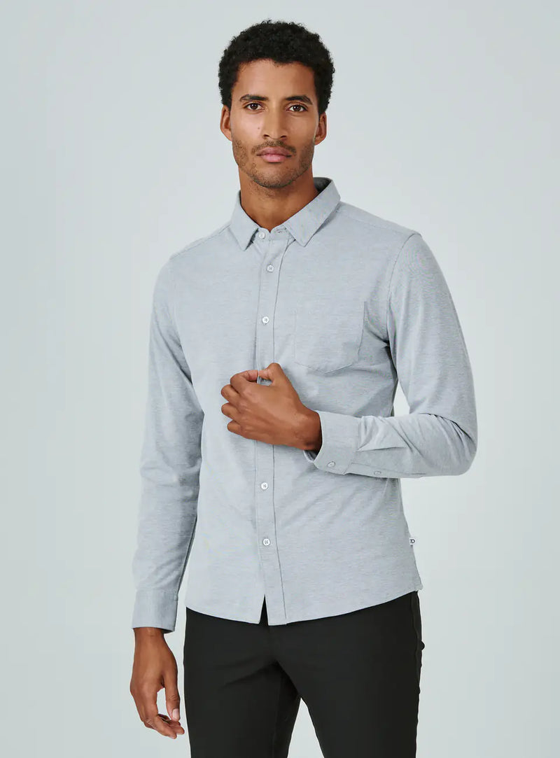 Oxford Long Sleeve Shirt - Grey