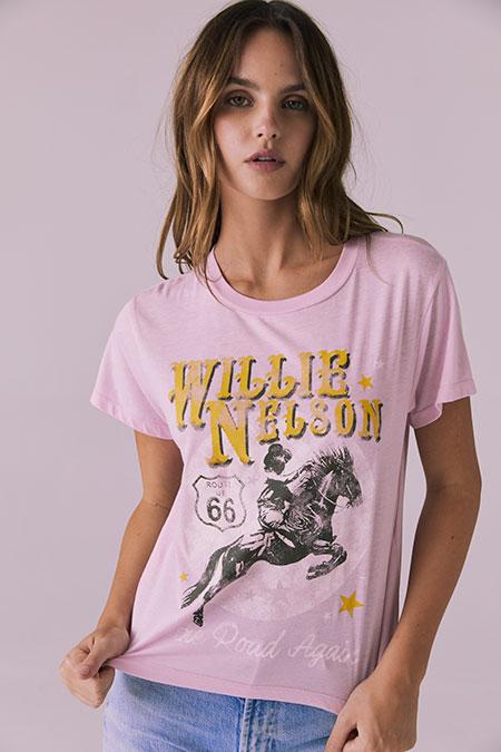 Willie Nelson - Retro Logo - Pink