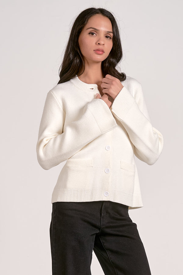 Flair Crew Neck Sweater - Off White