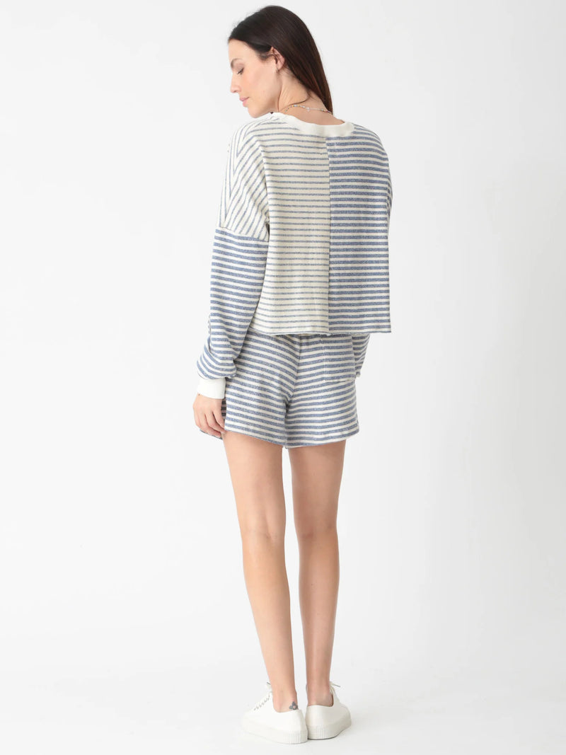 Tai Sweatshirt - Stripe Indigo / Ivory