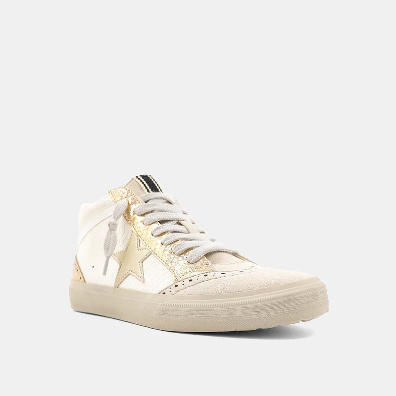 Paulina High Top Sneaker - Blush Snake