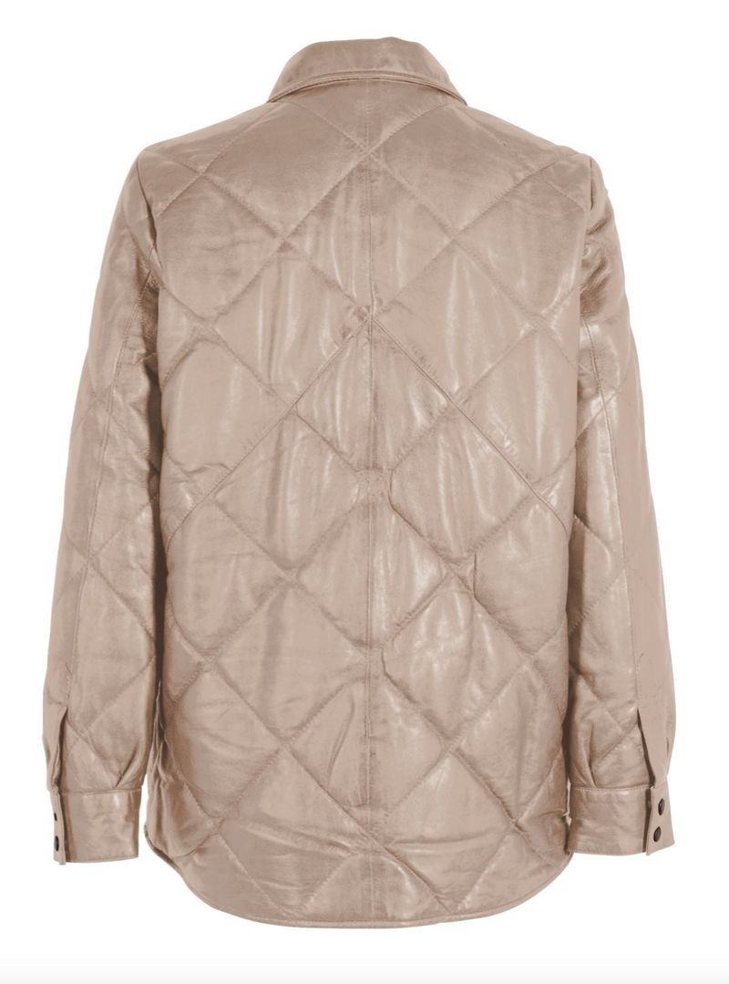 Oliah CF Leather Jacket - Cream