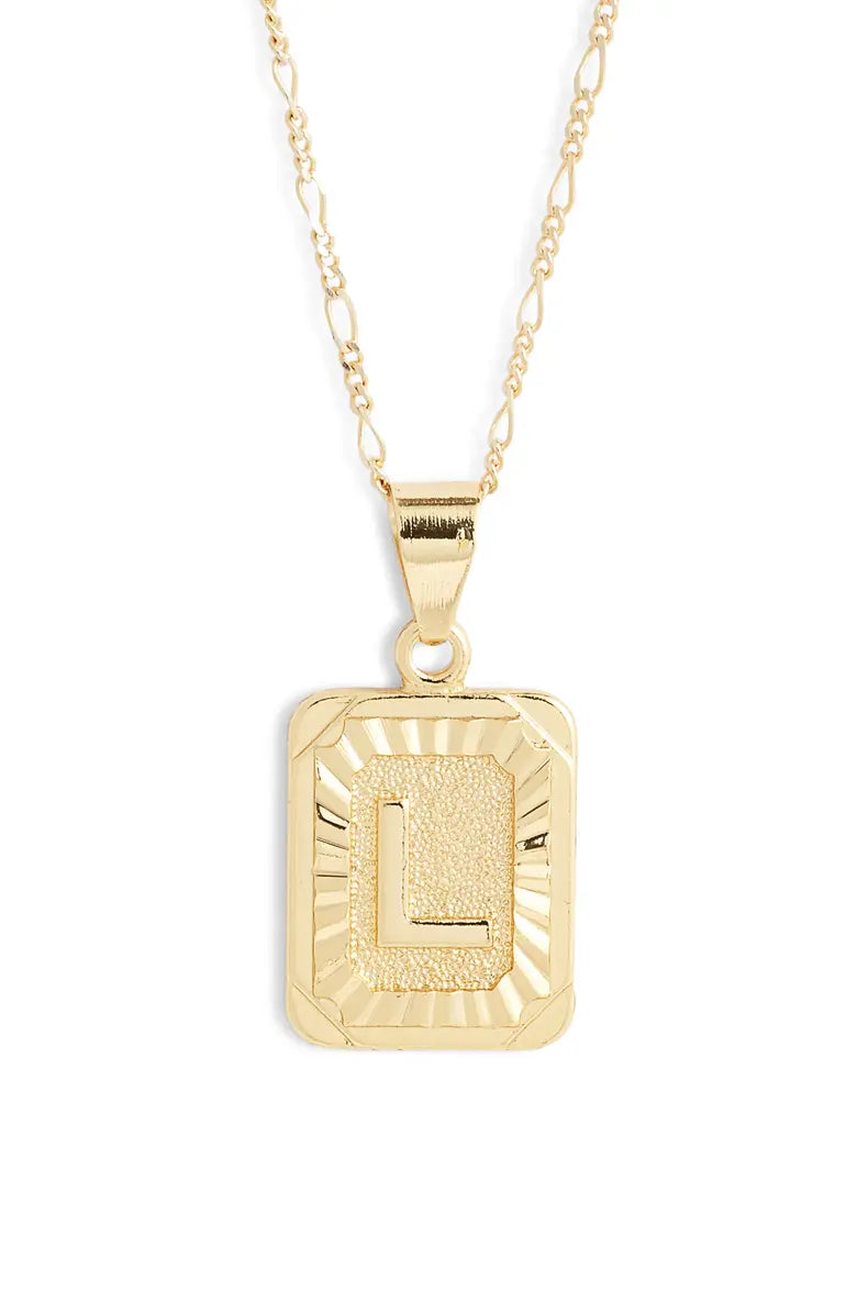 Initial Card Gold Filled Necklace - Multiple Letters