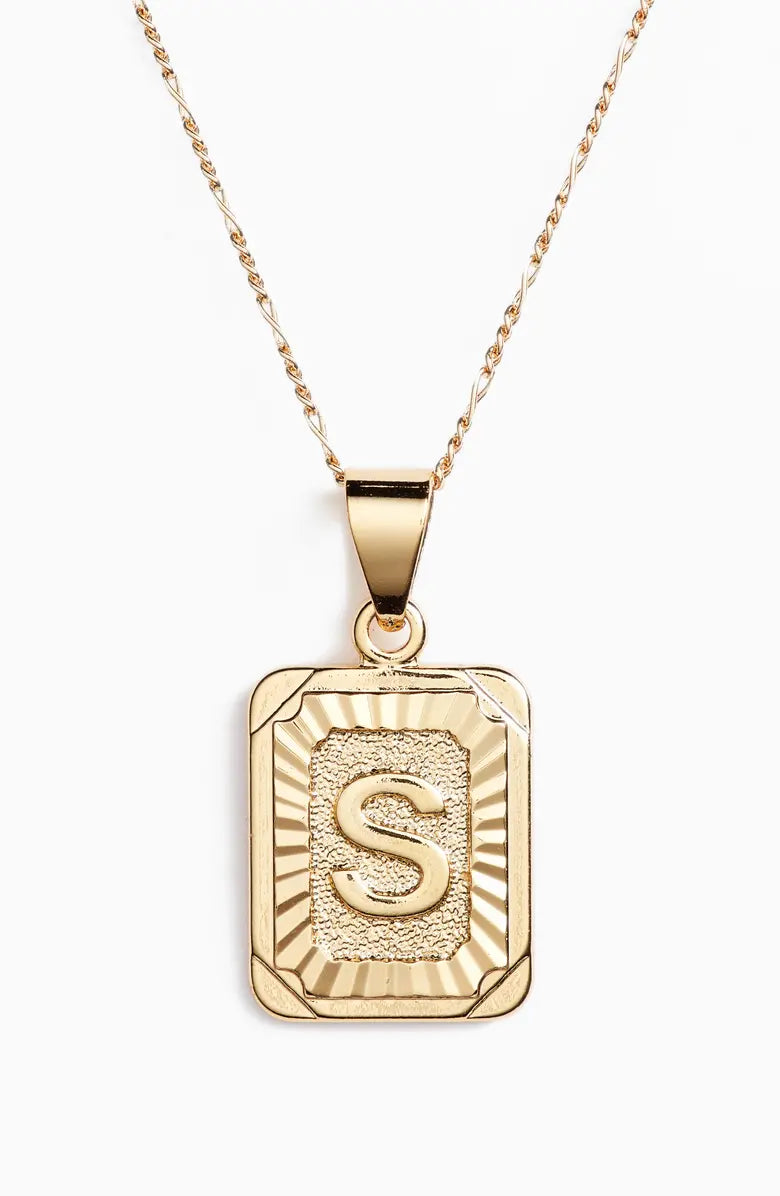 Initial Card Gold Filled Necklace - Multiple Letters