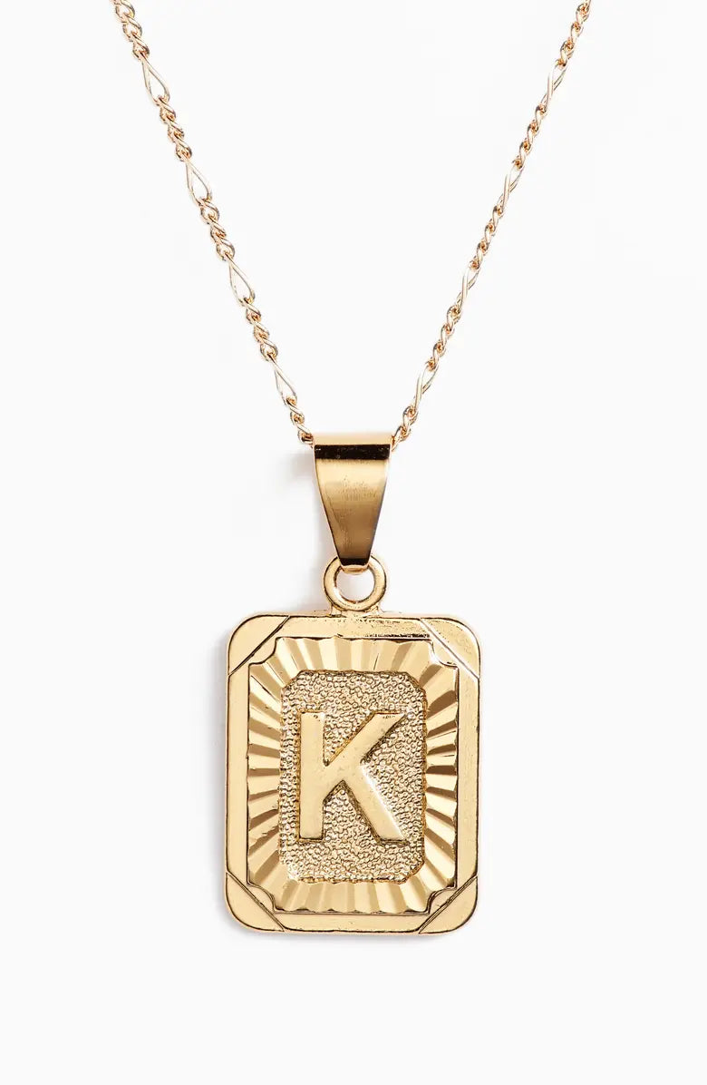 Initial Card Gold Filled Necklace - Multiple Letters