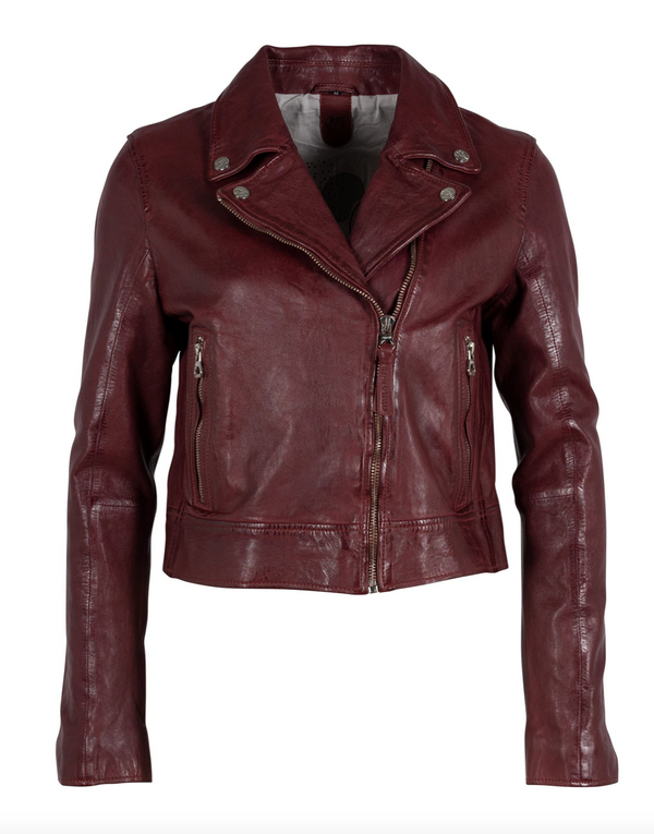 Julene RF Leather Jacket - Wine