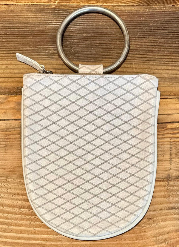 Mini Ring Wristlet - White Lazercut