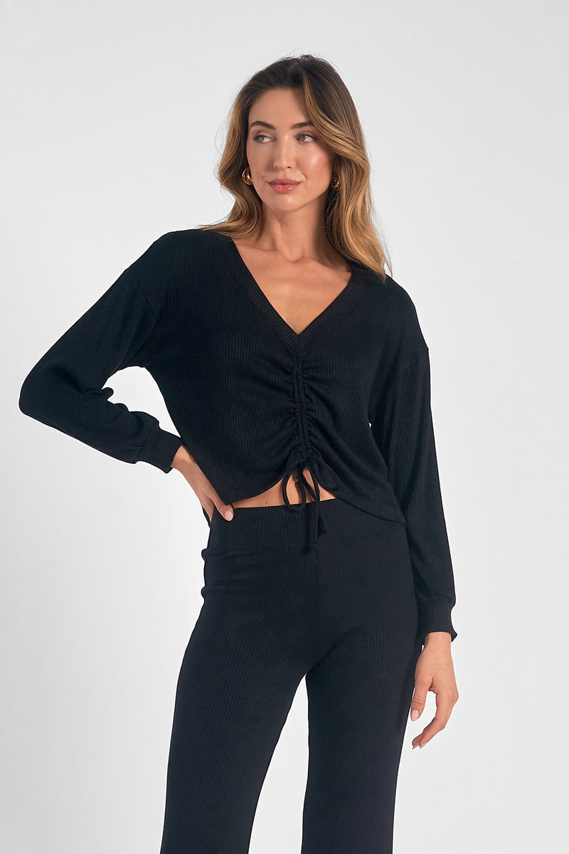 Front Cinch Top - Black
