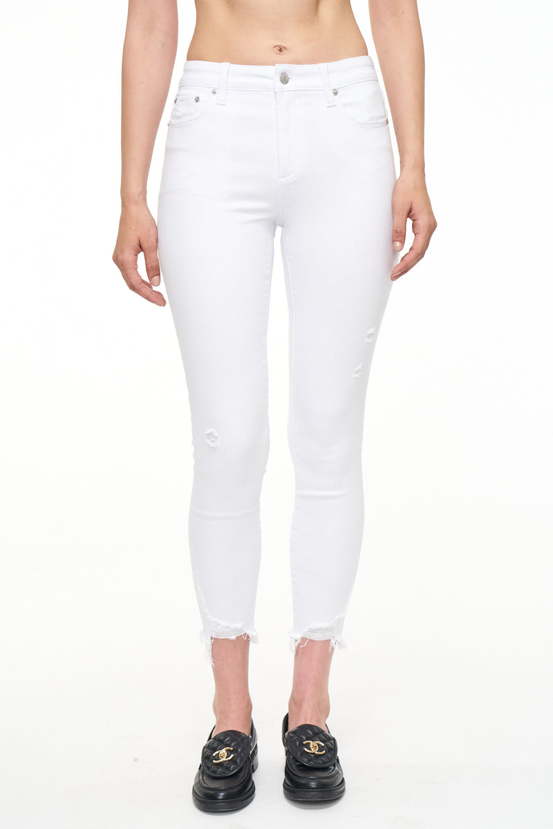 Audrey Mid Rise Skinny Crop - Seashell Vintage