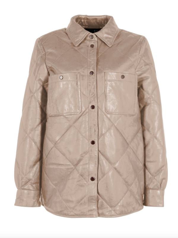 Oliah CF Leather Jacket - Cream