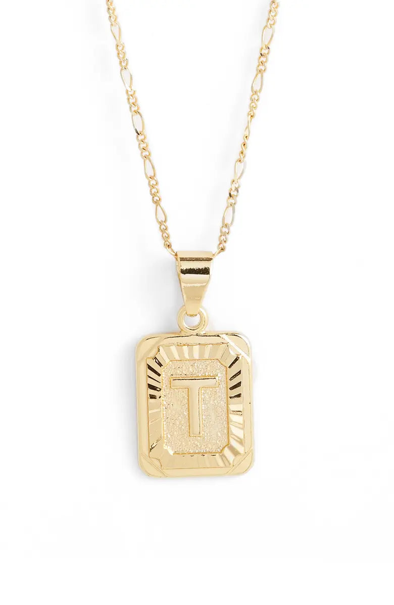 Initial Card Gold Filled Necklace - Multiple Letters