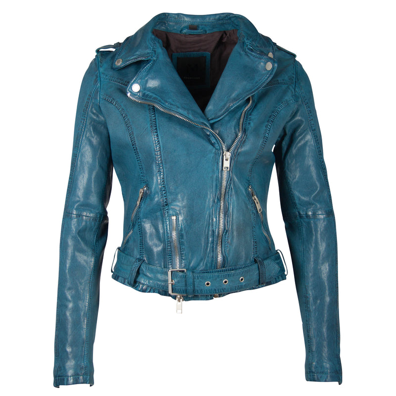 Wild 2 RF Leather Jacket - Teal