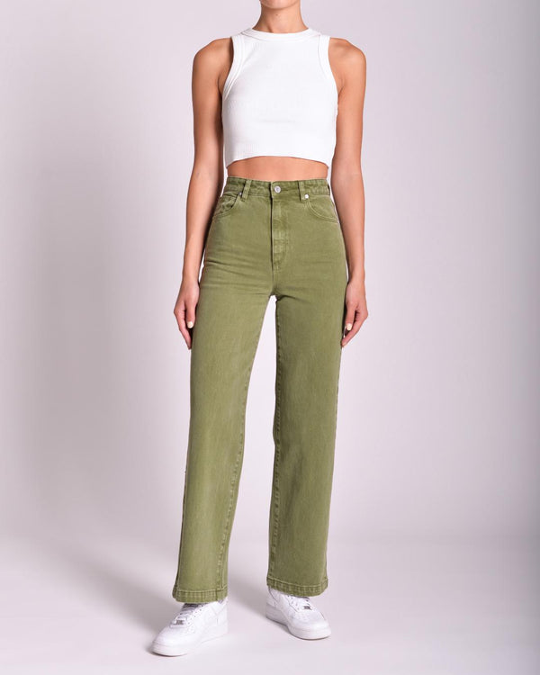 94 High & Wide Jeans - Olive