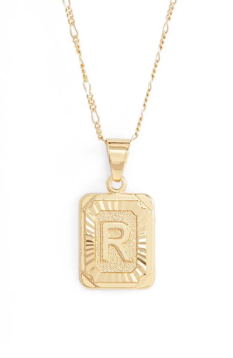 Initial Card Gold Filled Necklace - Multiple Letters