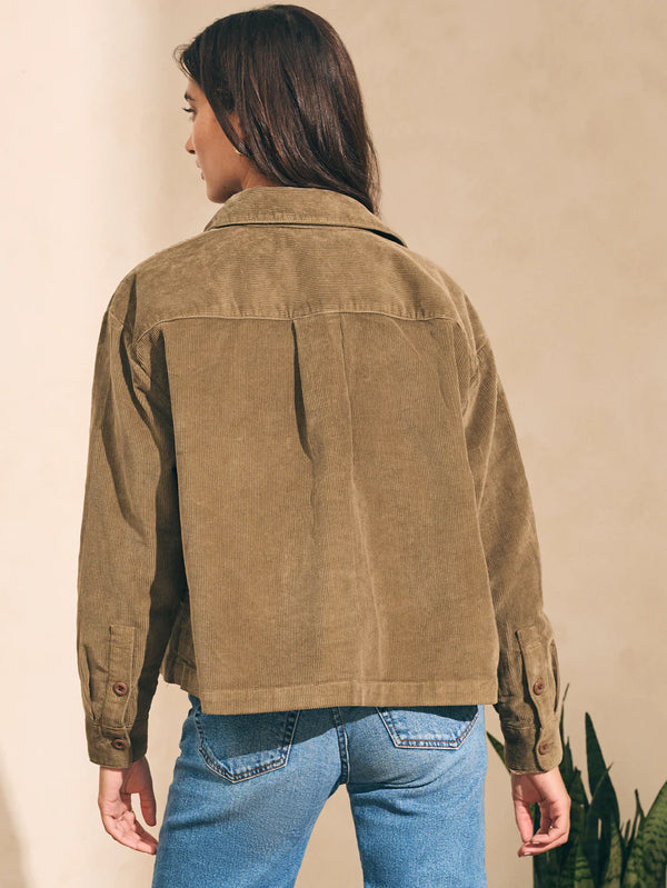 Stretch Cord Overshirt - Military Olive
