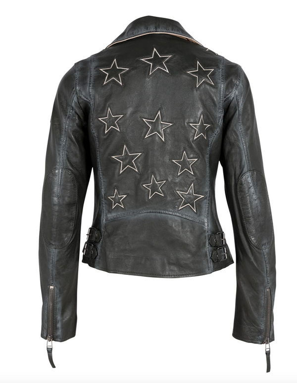 Christy RF Leather Jacket - New Green