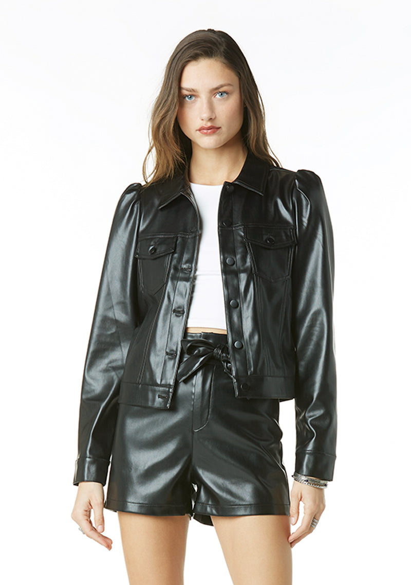 Averill Black Vegan Leather Jacket